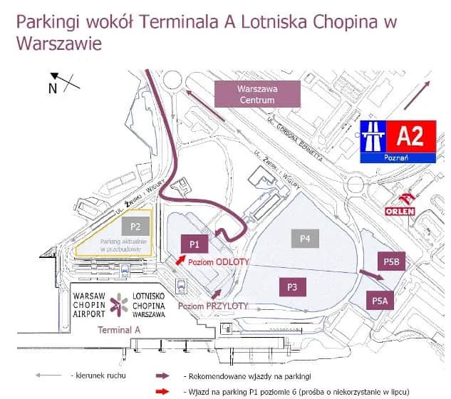 Jak dojechać na parking P2 lotnisko Chopina - uniknij problemów z parkowaniem